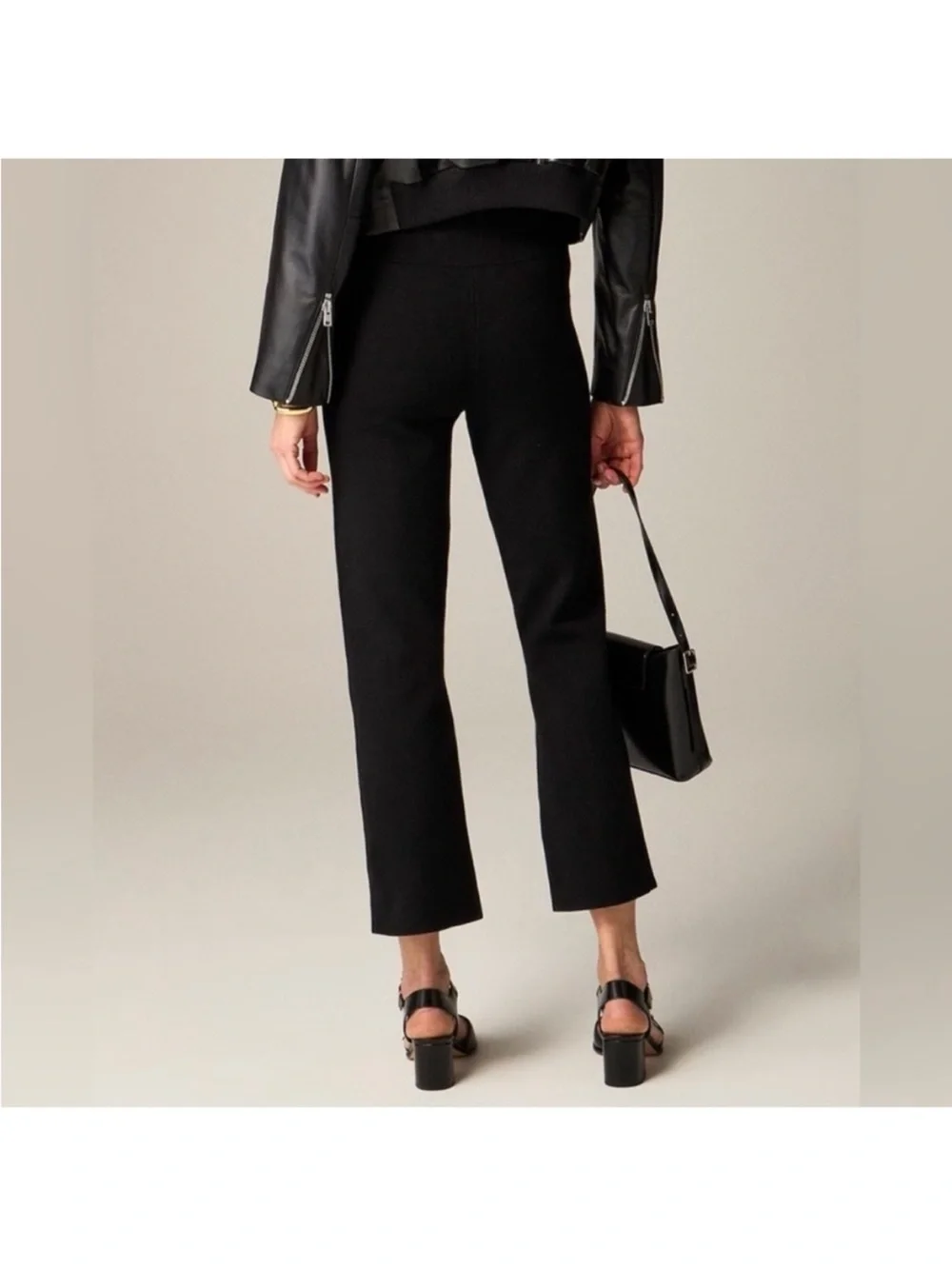 J. Crew Delaney Kickout Sweater Pants Black size large